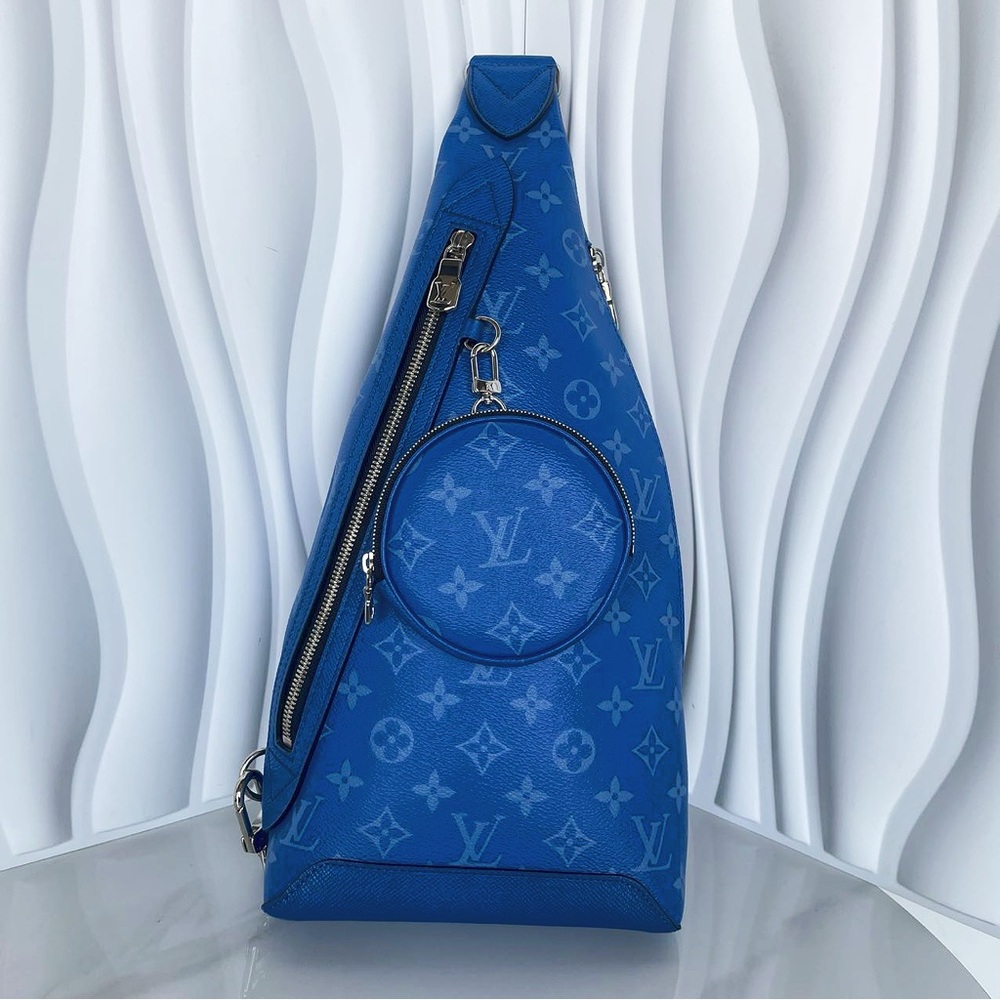 Louis Vuitton Blue Monogram Sling Bag with Circular Pouch - Picture 1 of 12